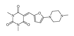 1,3-dimethyl-5-[[5-(4-methylpiperazin-1-yl)furan-2-yl]methylidene]-1,3-diazinane-2,4,6-trione结构式