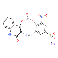 Chromate, hydroxy[4-hydroxy-3-nitro-5-[(1,2,3,4-tetrahydro-2,4-dioxo-3-quinolinyl)azo]benzenesulfonato]-, sodium picture