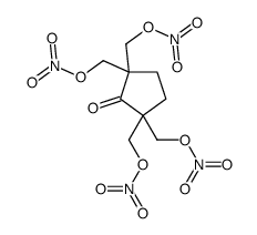 2,2,5,5-Tetrakis(hydroxymethyl)-cyclopentanone tetranitrate Structure