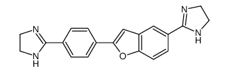 2-[4-[5-(4,5-dihydro-1H-imidazol-2-yl)-1-benzofuran-2-yl]phenyl]-4,5-dihydro-1H-imidazole结构式