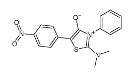 2-dimethylamino-5-(4-nitro-phenyl)-4-oxo-3-phenyl-4,5-dihydro-thiazolium betaine Structure