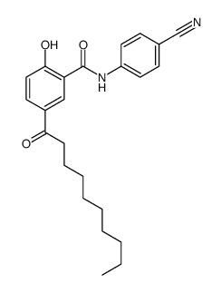 N-(4-cyanophenyl)-5-decanoyl-2-hydroxybenzamide Structure