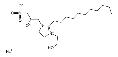 4,5-dihydro-1-(2-hydroxyethyl)-3-(2-hydroxy-3-sulphonatopropyl)-2-undecyl-1H-imidazolium, monosodium salt Structure