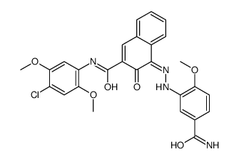 4-[[5-(aminocarbonyl)-2-methoxyphenyl]azo]-N-(4-chloro-2,5-dimethoxyphenyl)-3-hydroxynaphthalene-2-carboxamide Structure