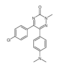 5-(4-chlorophenyl)-6-[4-(dimethylamino)phenyl]-2-methyl-1,2,4-triazin-3-one结构式