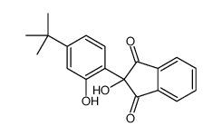 1H-Indene-1,3(2H)-dione, 2-(4-(1,1-dimethylethyl)-2-hydroxyphenyl)-2-h ydroxy-结构式