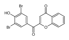 2-(3,5-dibromo-4-hydroxybenzoyl)-4-benzopyrone结构式