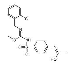 methyl N-(4-acetamidophenyl)sulfonyl-N'-[(2-chlorophenyl)methyl]carbamimidothioate Structure