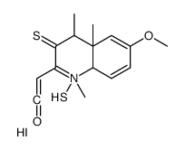 2-[6-methoxy-1,4,4a-trimethyl-1,3-bis(sulfanyl)-4,8a-dihydroquinolin-1-ium-2-yl]ethenone,iodide Structure