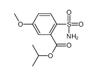 propan-2-yl 5-methoxy-2-sulfamoylbenzoate结构式