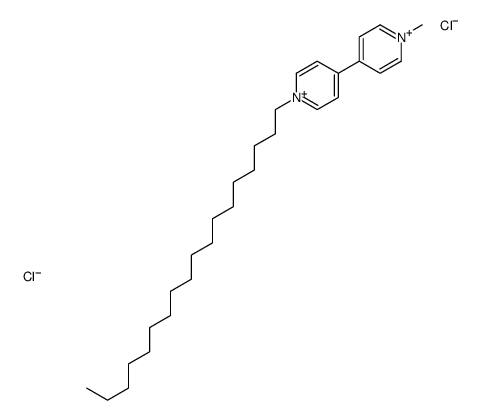 1-methyl-4-(1-octadecylpyridin-1-ium-4-yl)pyridin-1-ium,dichloride Structure