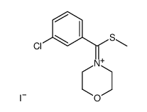4-(m-chloro-α-methylthiobenzylidene)morpholinium iodide Structure