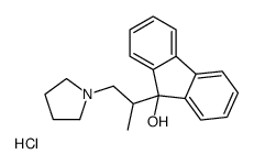 9-(1-pyrrolidin-1-ium-1-ylpropan-2-yl)fluoren-9-ol,chloride结构式
