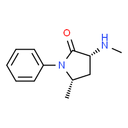 2-Pyrrolidinone,5-methyl-3-(methylamino)-1-phenyl-,cis-(8CI) Structure
