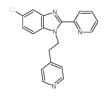 5-chloro-2-pyridin-2-yl-1-(2-pyridin-4-ylethyl)benzoimidazole picture