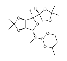 1-methyltrimethylene N-methyl-N-(2,3:5,6-di-O-isopropylidene-α-D-mannofuranosyl)amidophosphite Structure