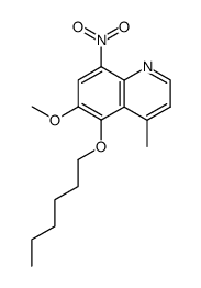 5-(1-hexyloxy)-6-methoxy-4-methyl-8-nitroquinoline Structure