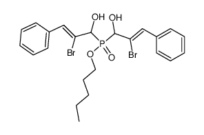 n-pentyl bis(2-bromo-1-hydroxy-3-phenylallyl)phosphinate Structure