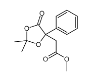 methyl 2-(2,2-dimethyl-5-oxo-4-phenyl-1,3-dioxolan-4-yl)acetate结构式