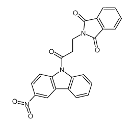 2-[3-(3-Nitro-carbazol-9-yl)-3-oxo-propyl]-isoindole-1,3-dione结构式