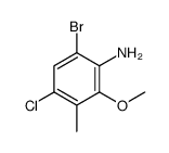 6-bromo-4-chloro-2-methoxy-3-methylaniline结构式