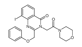 8-iodo-3-(2-morpholin-4-yl-2-oxoethyl)-2-(phenoxymethyl)quinazolin-4-one Structure
