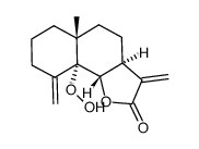 (3aS,5aR,9aR,9bS)-9a-hydroperoxy-5a-methyl-3,9-dimethylenedecahydronaphtho[1,2-b]furan-2(3H)-one结构式