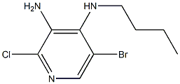 5-Bromo-N4-butyl-2-chloro-pyridine-3,4-diamine结构式