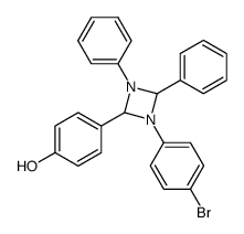 4-[1-(4-bromo-phenyl)-3,4-diphenyl-[1,3]diazetidin-2-yl]-phenol Structure