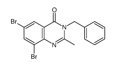 3-benzyl-6,8-dibromo-2-methylquinazolin-4-one Structure