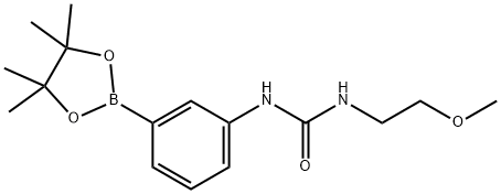 1-(2-methoxyethyl)-3-(3-(4,4,5,5-tetramethyl-1,3,2-dioxaborolan-2-yl)phenyl)urea Structure