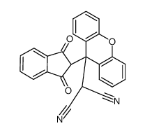 2-(9-dicyanomethyl-9-xanthyl)indane-1,3-dione Structure