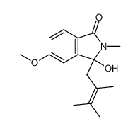 3-(2,3-Dimethyl-but-2-enyl)-3-hydroxy-5-methoxy-2-methyl-2,3-dihydro-isoindol-1-one结构式