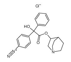 4-[(1-Aza-bicyclo[2.2.2]oct-3-yloxycarbonyl)-hydroxy-phenyl-methyl]-benzenediazonium; chloride Structure