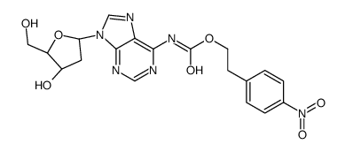 2-(4-nitrophenyl)ethyl N-[9-[(2R,4S,5R)-4-hydroxy-5-(hydroxymethyl)oxolan-2-yl]purin-6-yl]carbamate结构式