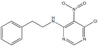 6-chloro-5-nitro-N-phenethylpyrimidin-4-amine结构式