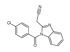 2-[1-(4-chlorobenzoyl)benzimidazol-2-yl]acetonitrile Structure