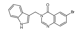 6-bromo-3-(1H-indol-3-ylmethyl)quinazolin-4-one Structure