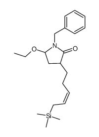 1-benzyl-5-ethoxy-3-(5-(trimethylsilyl)-3-pentenyl)-2-pyrrolidinone Structure