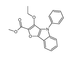 3-ethoxy-4-phenyl-4H-furo(3,2-b)indole-2-carboxylic acid methyl ester结构式