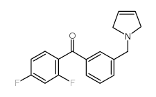 2,4-DIFLUORO-3'-(3-PYRROLINOMETHYL) BENZOPHENONE Structure