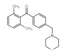 2,6-DIMETHYL-4'-THIOMORPHOLINOMETHYL BENZOPHENONE结构式