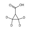Cyclopropanecarboxylic acid-d4结构式