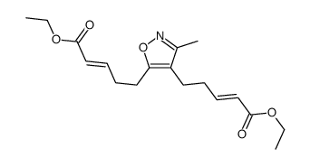 ethyl 5-[5-(5-ethoxy-5-oxopent-3-enyl)-3-methyl-1,2-oxazol-4-yl]pent-2-enoate Structure