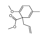 1-Allyl-2-methoxy-5-methyl-cyclohexa-2,5-dienecarboxylic acid methyl ester Structure