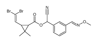 α-Cyano-3-methoximinomethylbenzyl-3-(2,2-dibromovinyl)-2,2-dimethylcyclopropane carboxylate结构式
