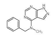 N-benzyl-N-methyl-2,4,8,9-tetrazabicyclo[4.3.0]nona-2,4,7,10-tetraen-5-amine结构式