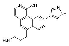 6-(3-aminopropyl)-9-(1H-pyrazol-4-yl)-2H-benzo[h]isoquinolin-1-one结构式