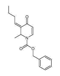 1-benzyloxycarbonyl-3-butylidene-2,3-dihydro-2-methyl-4-pyridone Structure