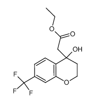 ethyl 7-trifluoromethyl-chroman-4-hydroxy-4-acetate结构式